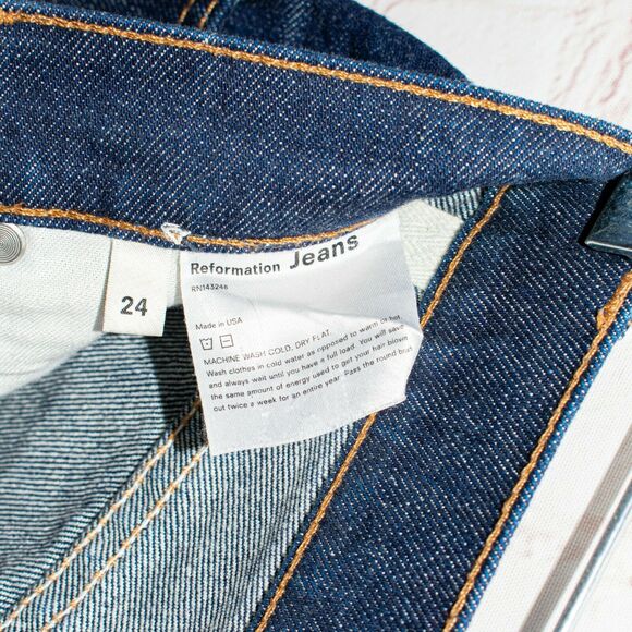 Reformation the Julia High Rise Cigarette Jeans in Volta Wash Size 24 - Picture 7 of 10